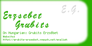 erzsebet grubits business card