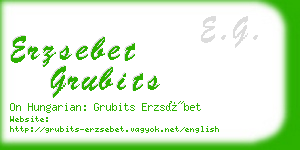 erzsebet grubits business card